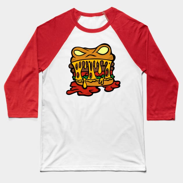 The Burgers Are Coming To Get You Barbara! Baseball T-Shirt by ryandraws_stuff